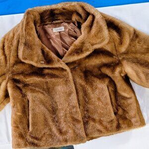 Calvin Klein Faux Fur Mini-Cape